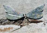 Labradorite Dragonfly Wings on Stand