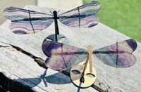 Flourite Dragonfly Wings on Stand No 2