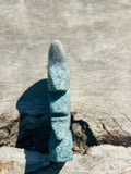 Moss Agate Moon Carving No 2