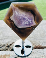 Druzy Agate Diamond on Stand No 2