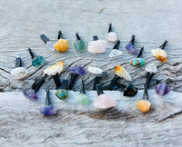 Amethyst Polished Crystal Air Vent Clips for cars