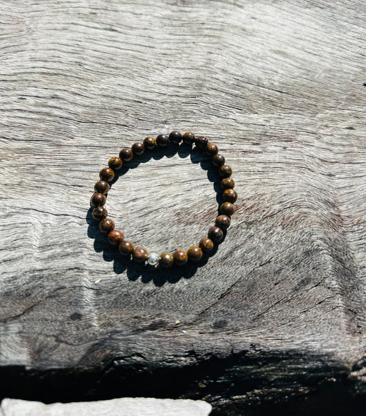 Bronzite 6mm Beaded Bracelet