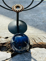 Sodalite Sphere with Black Evil Eye Stand