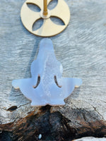 Druzy Agate Meditating Yoga Goddess on Stand No 2