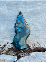 Labradorite wings on stand