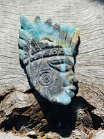 Amazonite Indian Head on Stand No 3