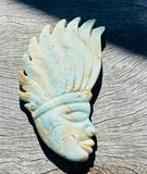 Amazonite Indian Head on Stand No 1