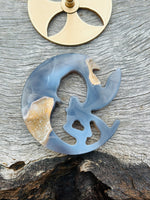 Druzy Agate Moon Fairy on Stand Small