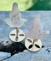 Druzy Agate Meditating Yoga Goddess on Stand No 2