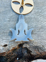 Druzy Agate Triple Moon Meditating Yoga Goddess on Stand No 1