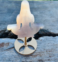 Druzy Agate Meditating Yoga Goddess on Stand No 2