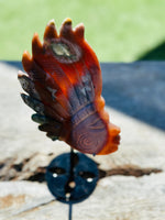 Ocean Jasper Indian Head on Stand ❤️