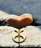 Pink Amethyst Heart on Stand No 2