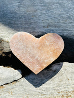 Pink Amethyst Heart on Stand No 2