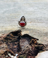Garnet set in 925 Sterling Silver Ring Size 7 ❤️