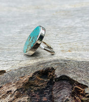 Turquoise 925 Silver Ring Size 8