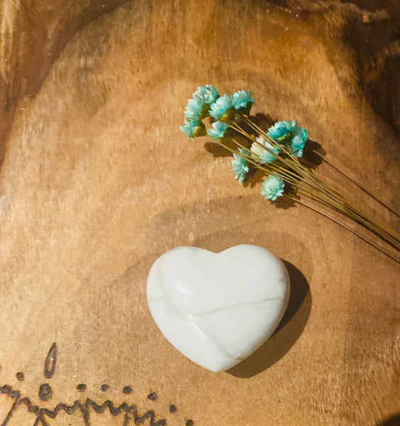 White Howlite Heart ❤️