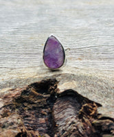 Raw Amethyst with Sterling Silver Ring