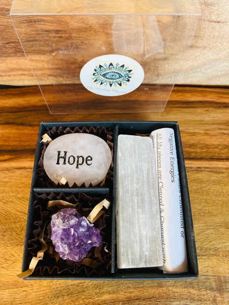 The Little Box of Hope, Love & Calm - Hope Palm Stone