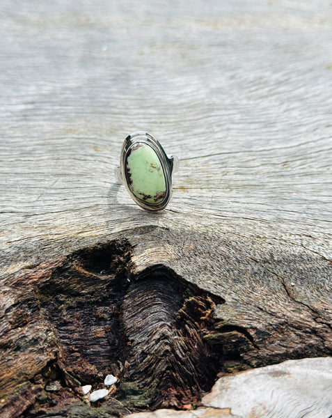 Chrysoprase with Sterling Silver Ring
