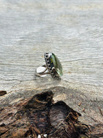 Green Amethyst with Sterling Silver Ring