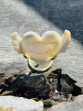 Druzy Agate Heart with Wings on Stand