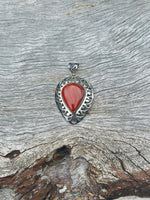 Red Jasper with Sterling Silver Pendant