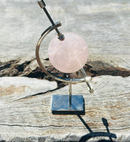 Rose Quartz Sphere 6cm on Silver Stand 💖