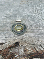 Yellow Quartz Sterling Silver Pendant