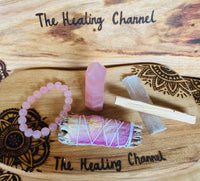 The Goddess Rose Quartz Crystal Smudge Kit ❤️❤️