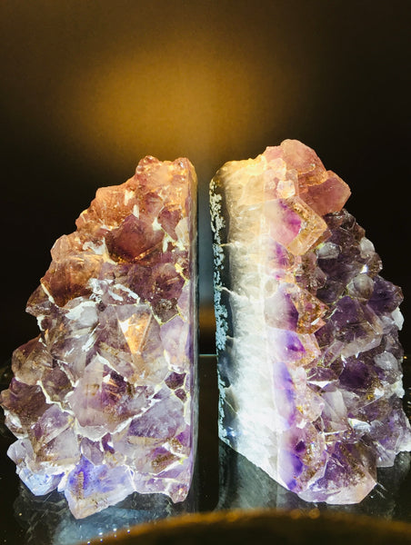 Amethyst Druze Cut Base Bookends 💜