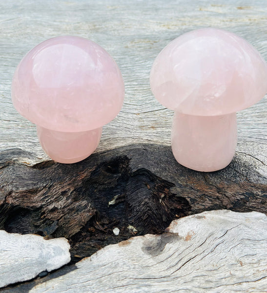 Rose Quartz Large Mushrooms