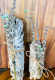 White Sage Stick Large with Lavender & Daisies