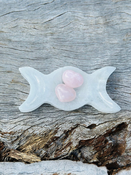 Triple Moon Selenite Bowl 🌙