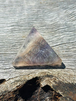 Fluorite Pyramid Evil Eye Protection Flat Stone No 2