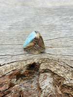 Larimar with 925 Sterling Silver Ring ❤️