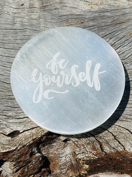 Be Yourself Selenite Charging Plate ❤️❤️