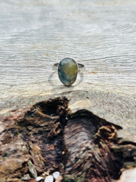 Agate set in Sterling Silver Ring