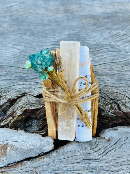 Selenite Palo Santo Bundle