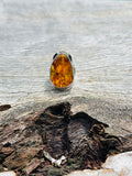 Amber set in Solid 925 Sterling Silver Ring