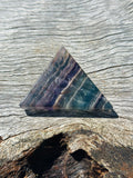 Fluorite Pyramid Evil Eye Protection Flat Stone No 1