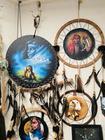Indian Chief with Wolf Dreamcatcher Large ❤️