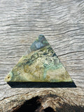 Ocean Jasper Pyramid Evil Eye Protection Flat Stone No 1