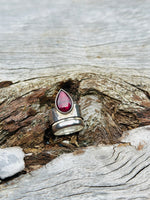 Garnet set in 925 Sterling Silver Ring Size 8❤️