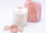 Rose Quartz Crystal Healing Candle