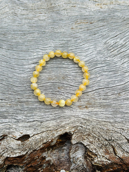 Rutilated Quartz Beaded Bracelet