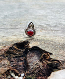 Garnet set in 925 Sterling Silver Ring Size 7.5 ❤️