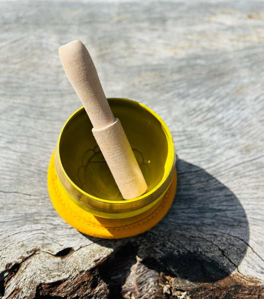 Tibetan Singing Bowl Solar Plexus Chakra Yellow
