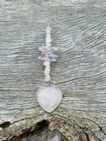Rose Quartz Heart Sun Catcher