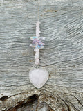 Rose Quartz Heart Sun Catcher